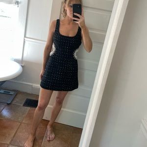 Zara tweed cut out mini dress